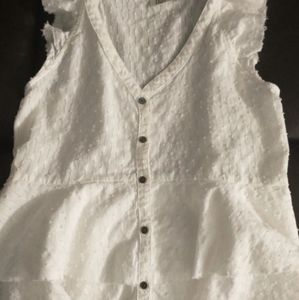 White Ruffle Top